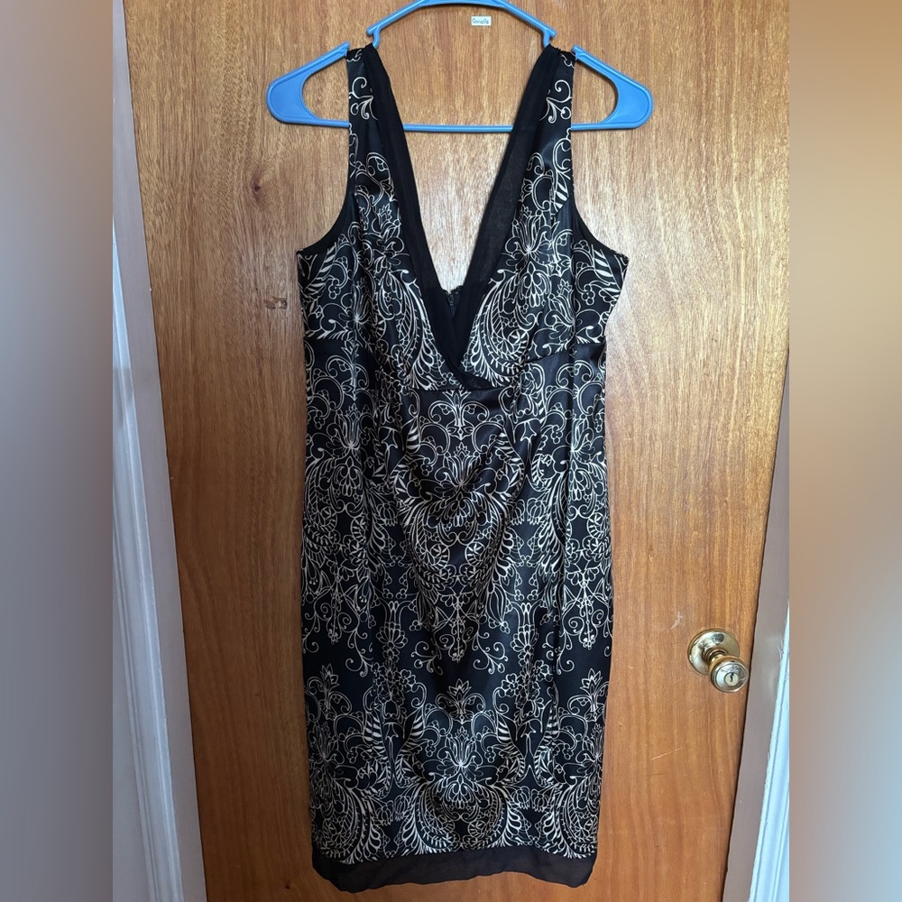 Jones New York Black and Gold Backless Dress